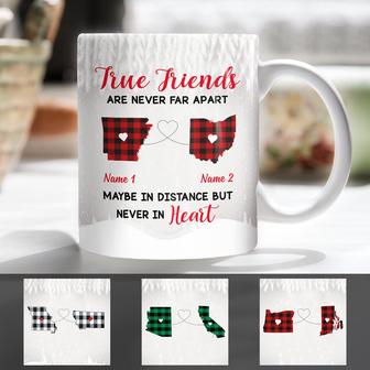 Personalized True Friends Long Distance Mug - Thegiftio UK