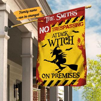 Personalized No Trespassing Halloween Flag for Garden - Thegiftio UK