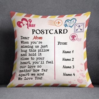 Personalized Mother's Day Love Postcard Pillow - Thegiftio UK