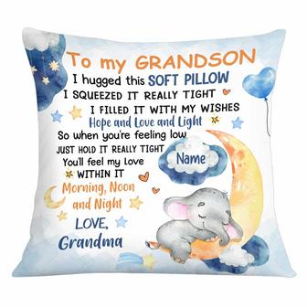 Personalized Mom Grandma Elephant Hug This Pillow - Thegiftio UK