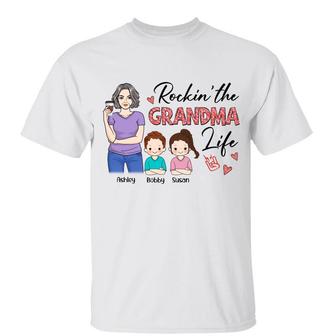 Rockin' Mom Grandma Life Woman & Kid Custom T-Shirt - Gift - Thegiftio UK