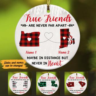 Personalized True Friends Long Distance Ornament SB2426 30O47 - Thegiftio UK