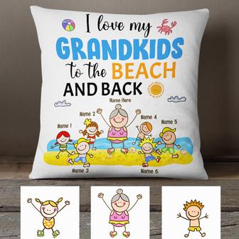 Personalized Mom Grandma Beach Pillow - Thegiftio UK