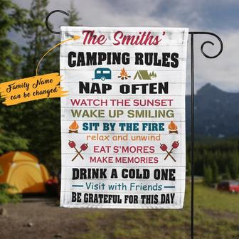 Personalized Camping Garden Flag for Outdoor Lovers - Thegiftio UK