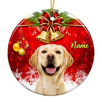 Personalized Dog Cat Photo Christmas Circle Ornament - Thegiftio UK