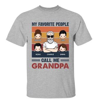 Retro Favorite People Call Me Grandpa Custom T-Shirt - Gift - Thegiftio UK