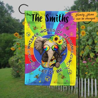 Personalized Let It Be Hippie Garden Flag for Home - Thegiftio UK
