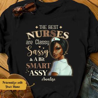 Personalized BWA Nurse Classy Sassy T Shirt - Thegiftio UK