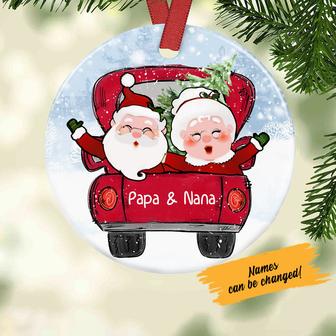 Personalized Love Couple Red Truck Christmas Ornament - Thegiftio UK