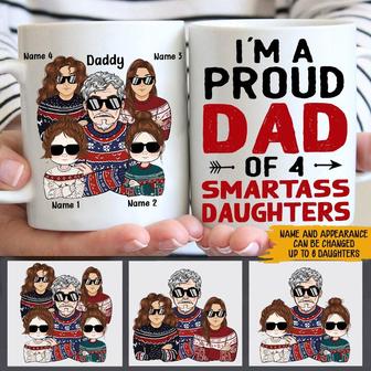 Proud Dad Of Smartass Daughter Custom Mug - Gift for Dad - Thegiftio UK