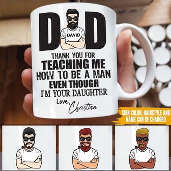 Thanks For Teaching Me Personalized Dad Mug - Gift for Dads - Thegiftio UK