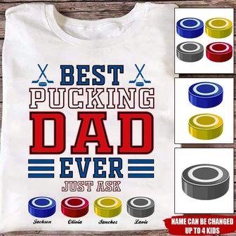 Best Pucking Dad Ever Custom T Shirt - Father's Day Gift - Thegiftio UK