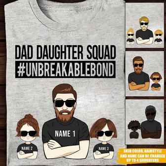 Dad Daughter Squad Custom T Shirt - Gift for Dads Anytime - Thegiftio UK