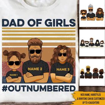 Dad Of Girls Custom T-Shirt - Perfect Gift for Dads - Thegiftio UK
