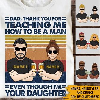 Dad Thank You For Teaching Me Custom T Shirt - Gift for Dad - Thegiftio UK