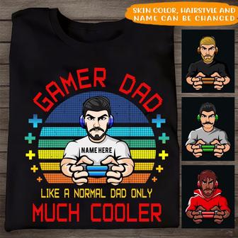 Gamer Dad Like A Normal Dad Custom T Shirt - Gift for Dad - Thegiftio UK