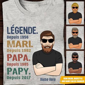 Dad Legend Custom T-Shirt - Gift for Husband Daddy Papa - Thegiftio UK
