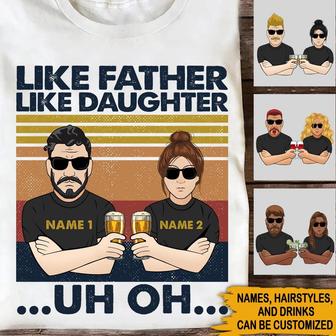 Like Father Like Daughter Custom T Shirt - Gift for Dad - Thegiftio UK