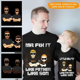 Like Father Like Son Custom T Shirt - Gift for Dad - Thegiftio UK