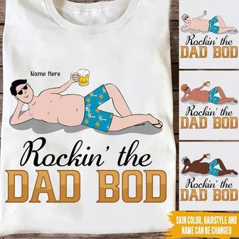 Rockin The Dad Bod Custom T Shirt - Father's Day Gift - Thegiftio UK