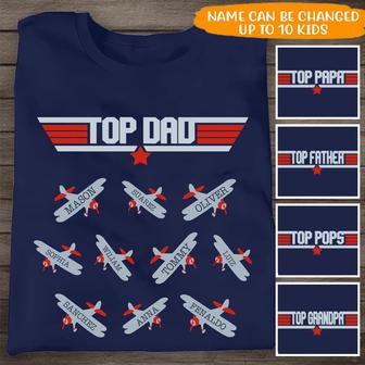 Dad Pilot Airplane Custom T Shirt - Father's Day Gift - Thegiftio UK