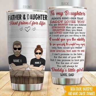 Dad Custom Tumbler - Gift for Daddy's Little Girl Always - Thegiftio UK