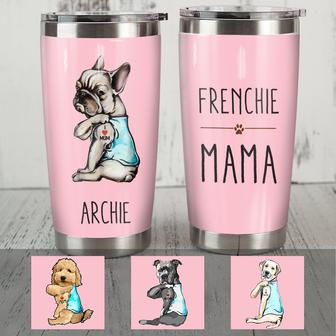 Personalized Dog I Love Mom Steel Tumbler TID DB161 81O36 - Thegiftio UK