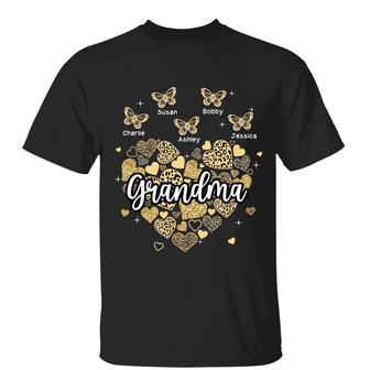 Leopard Hearts Inside Heart Butterflies Custom Shirt - Thegiftio UK