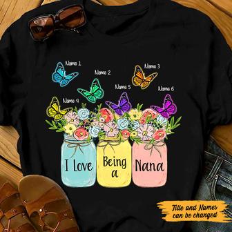 Personalized Love Being Mom Grandma T Shirt - Thegiftio UK