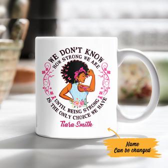 Personalized Breast Cancer BWA How Strong We Are Mug - Thegiftio UK