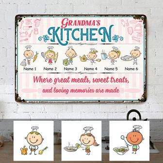 Personalized Kitchen Mom Grandma Metal Sign - Thegiftio UK