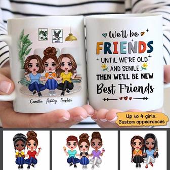 Friends Until Old Senile Personalized Mug - Best Friend Gift - Thegiftio UK