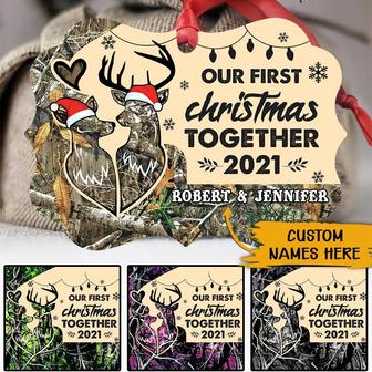Deer Hunting Christmas Personalized Ornament - Couples Gift - Thegiftio UK