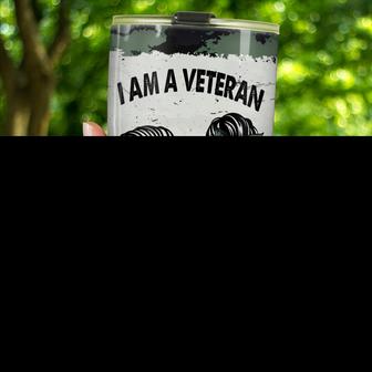 I Am A Veteran Like My Father Custom Tumbler - Thegiftio UK