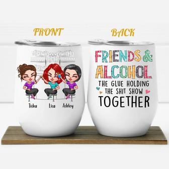 Bestie Wine Tumbler Custom Wine Tumbler - Gift for Friends - Thegiftio UK