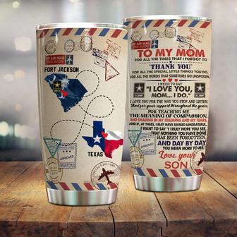 To My Mom Veteran Personalized Tumbler - Mother's Day Gift - Thegiftio UK