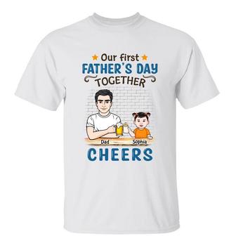 First Father's Day New Dad Custom T-Shirt - Gift for Dad - Thegiftio UK