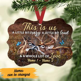 Personalized Deer Couple Love MDF Benelux Ornament - Thegiftio