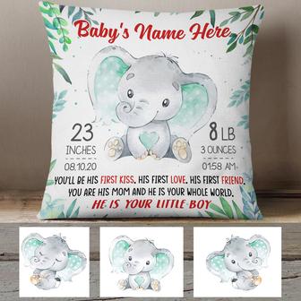 Personalized First Mother's Day Elephant Pillow - Thegiftio UK