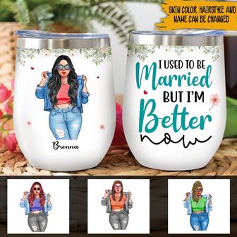 Divorced Personalized Wine Tumbler - Gift for Divorcees - Thegiftio UK