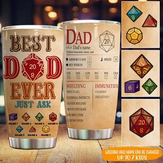 Dnd Best Dad Ever Custom Tumbler - Father's Day Gift - Thegiftio UK