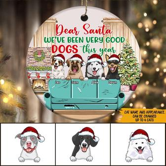 Dear Santa We've Been Very Good Dog Personalized Ornament - Thegiftio UK