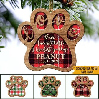 Our Favorite Hello Hardest Goodbye Custom Ornament - Gift - Thegiftio UK