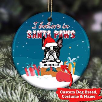 Believe In Santa Paws Custom Ornament - Gift for Dog Lovers - Thegiftio UK