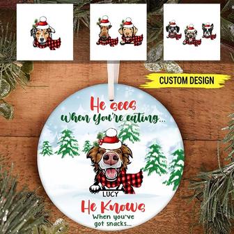 Dog Circle Personalized Ornament - Gift for Dog Lovers - Thegiftio UK