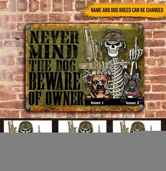 Never Mind The Dog Custom Metal Sign - Gift for Dog Lovers - Thegiftio UK