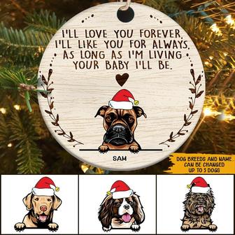I'll Love You Forever Custom Ornament - Gift for Dog Lovers - Thegiftio UK