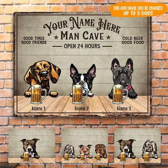 Dog Sign Personalized Metal Sign - Gift for Dog Lovers - Thegiftio UK