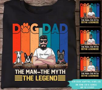 The Man The Myth Legend Custom T-Shirt - Gift for Dog Dad - Thegiftio UK