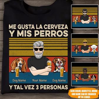 I Like Beer And My Dogs Custom T-Shirt - Gift for Dog Lovers - Thegiftio UK